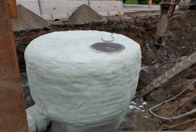 Underground Pipe Spray Foam Insulation 2