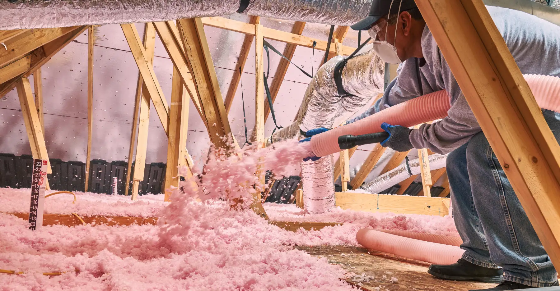 fiberglass blown in attic insulation